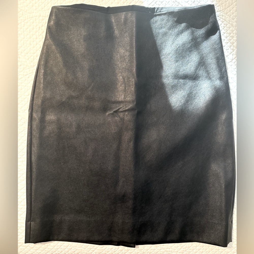 J. Crew faux leather Black Skirt